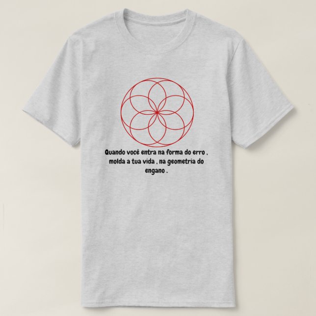 Camiseta Geometria com frase (Diseño del anverso)
