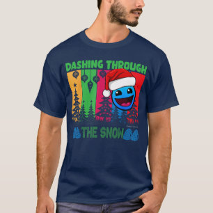 Camiseta Geometría corriendo a través de la nieve Juego de