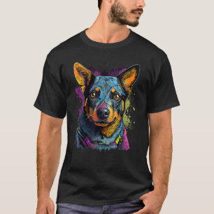 Camiseta Geometría de Blue Heeler Perro Ganadero Australian