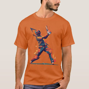 Camiseta Geometría de Críquet Moderno T20 Tee