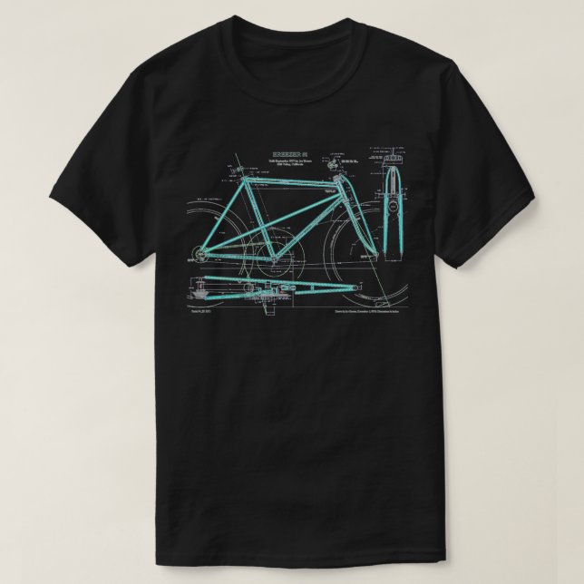 Camiseta Geometría de la bicicleta (Diseño del anverso)