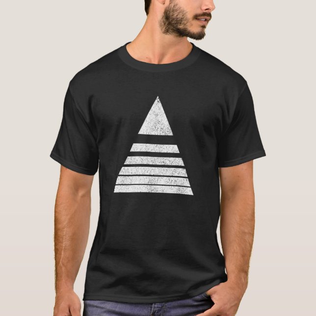 Camiseta Geometría de la forma de la línea del triángulo se (Anverso)