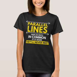 Camiseta Geometría De La Geometría De Las Líneas Paralelas