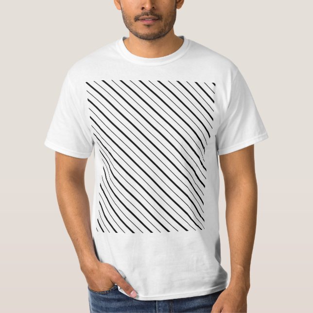 Camiseta Geometría de línea negra simple (Anverso)