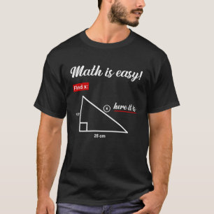 Camiseta Geometría de Triángulo Matemáticas Es Fácil Encuen