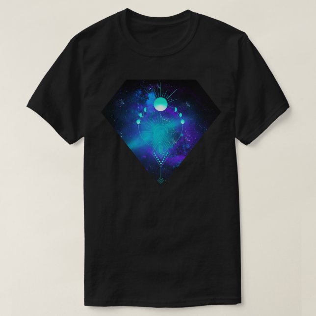 Camiseta Geometría Divina Fases Moon Espiritualidad (Diseño del anverso)