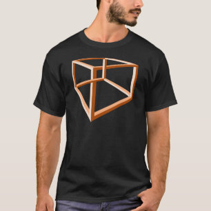 Camiseta Geometría imposible de la ilusión 3d de la ilusi