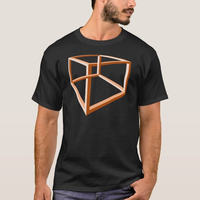 Camiseta Geometría imposible de la ilusión 3d de la ilusión (Anverso)