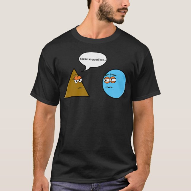 Camiseta geometría matemática chiste nerd triángulo de prof (Anverso)