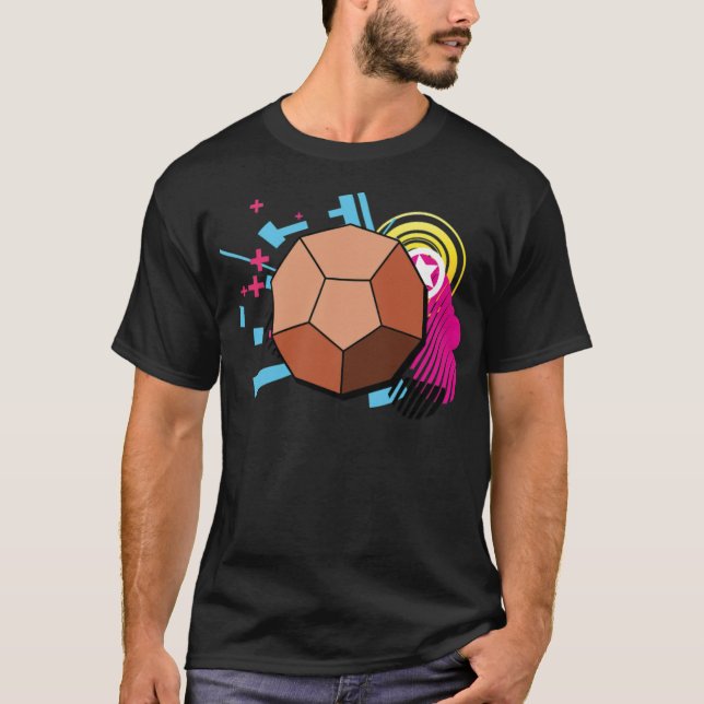 Camiseta Geometría matemática Dodecaedro geométrico isométr (Anverso)