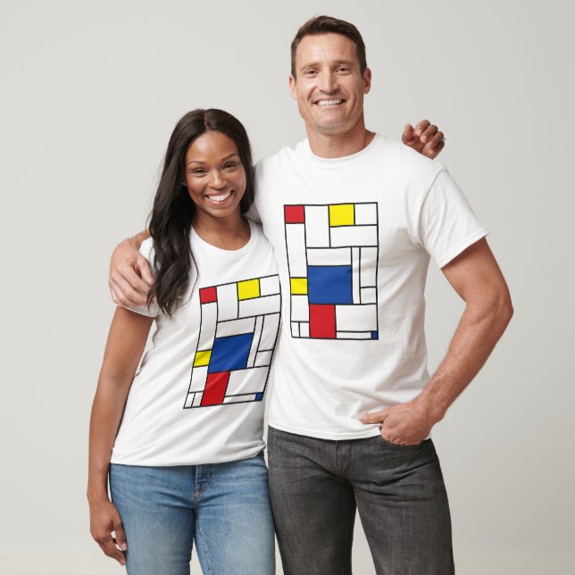 Camiseta Geometría Minimalista mondrina De Stijl Arte Moder (Unisexo)