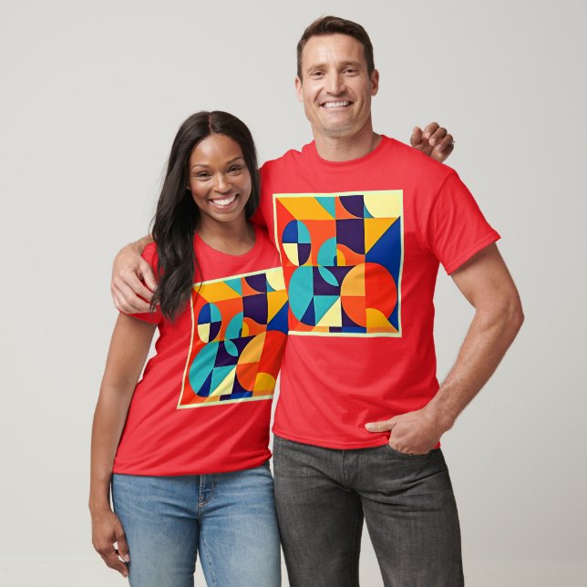 Camiseta Geometría moderna y colorida (Unisexo)