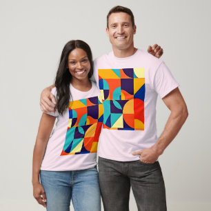 Camiseta Geometría moderna y colorida