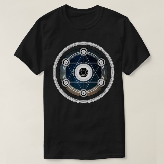 Camiseta Geometría sagrada alquimia (Diseño del anverso)