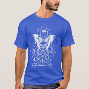 Camiseta Geometría Sagrada Alquimia de Mariposa Línea Arte 