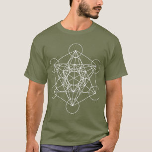Camiseta Geometría sagrada de Dodecaedro blanco