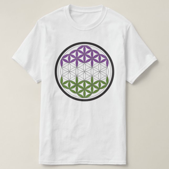 Camiseta geometría sagrada de genderQueer (Diseño del anverso)