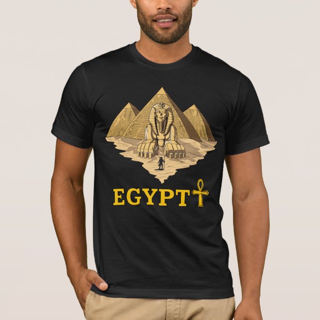 Camiseta Geometría sagrada de la esfinge egipcia antigua de (Anverso)