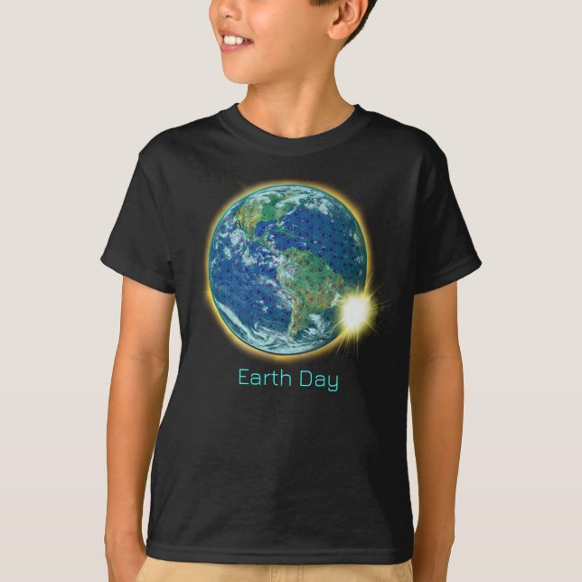 Camiseta Geometría sagrada del eclipse solar del Día de la  (Anverso)