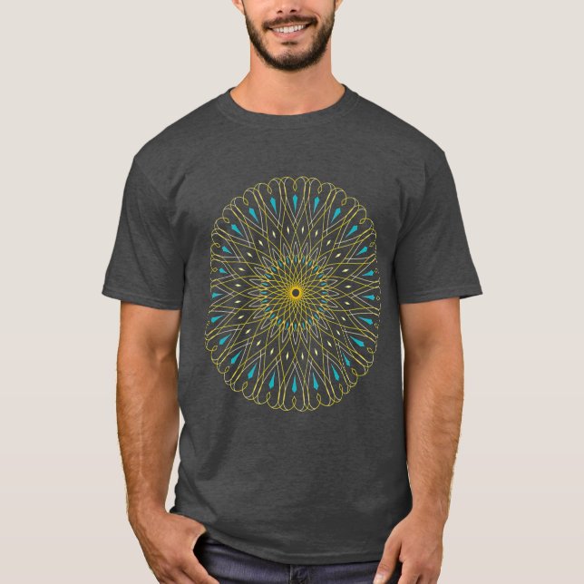 Camiseta Geometría sagrada Mandala (2) (Anverso)