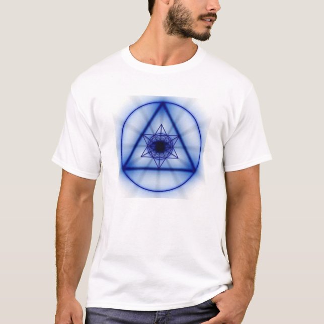 Camiseta Geometría sagrada - Metatron que brilla (Anverso)