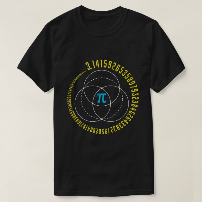 Camiseta Geometría Sagrada Pi Venn Diagrama matemática STEM (Diseño del anverso)