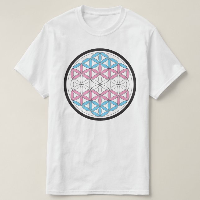 Camiseta geometría sagrada trans (Diseño del anverso)