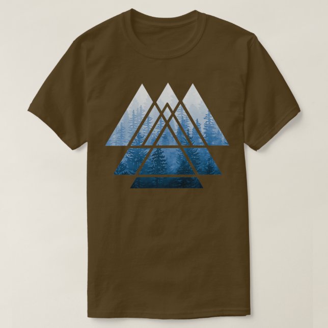 Camiseta Geometría sagrada triángulos melosos del bosque 1 (Diseño del anverso)