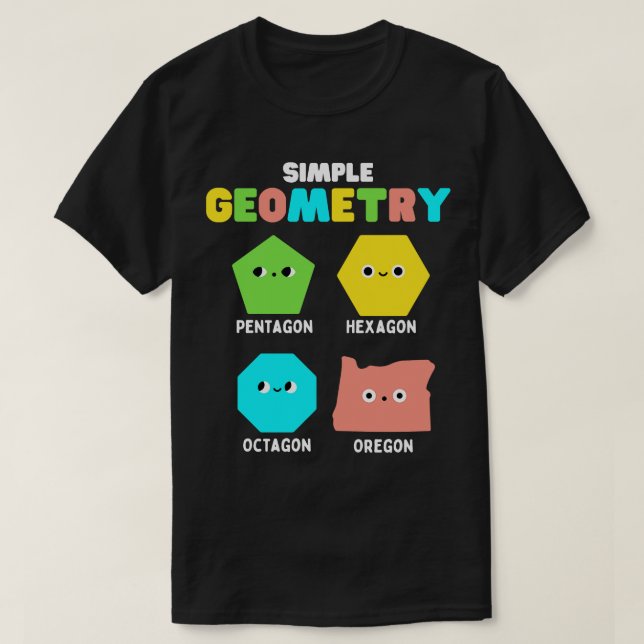 Camiseta Geometría simple matemática cúta caras formas dive (Diseño del anverso)