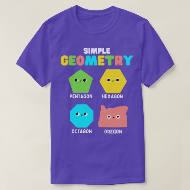 Camiseta Geometría simple matemática cúta caras formas dive (Diseño del anverso)