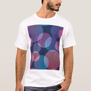 Camiseta Geometría tropical: diseño nocturno violento y ros