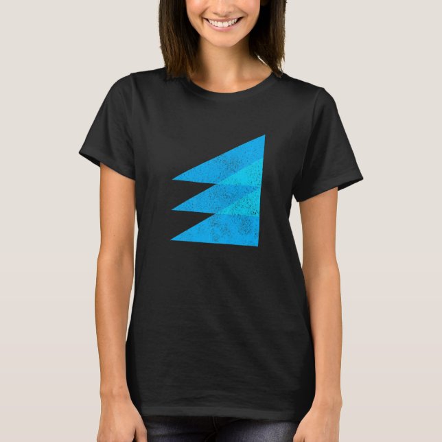 Camiseta Geometría V de formas de triángulos angulados geom (Anverso)