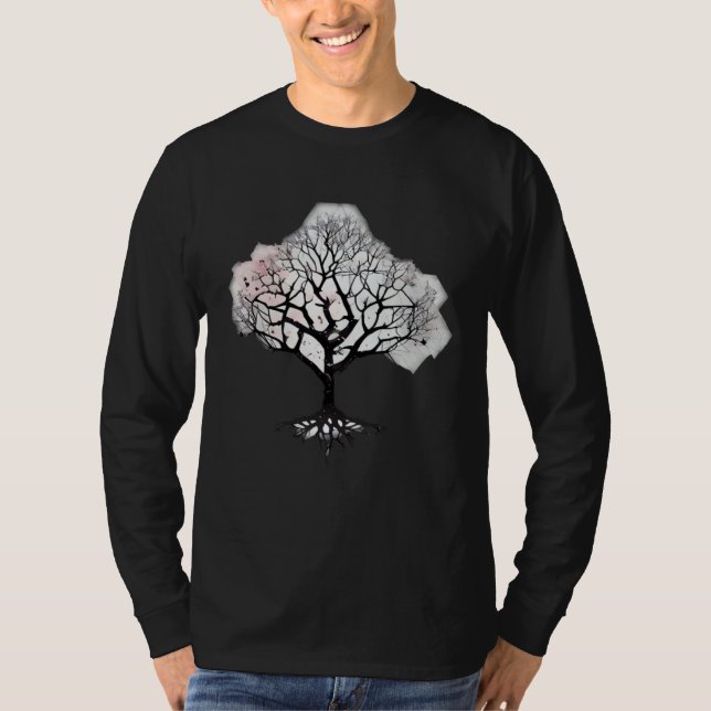 Camiseta Geometric Floral Fantasy Cherry Blossom Tree of Li (Anverso)