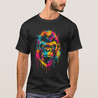 Camiseta Geometric Gorilla Color Splash Street Art
