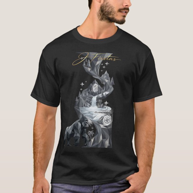 Camiseta “Geometric Gorilla in the Emerald Forest” (Anverso)