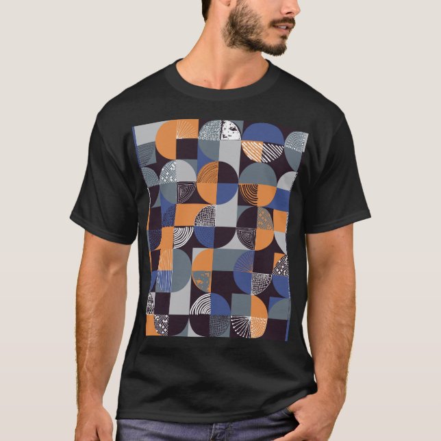 Camiseta Geometric Handdrew: Doodles Creativos Sin Marea. (Anverso)