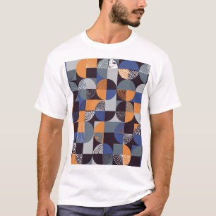 Camiseta Geometric Handdrew: Doodles Creativos Sin Marea.