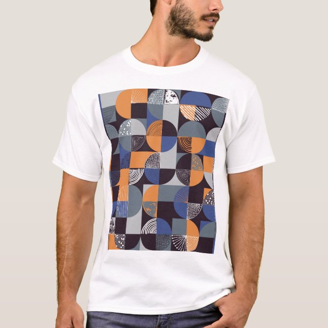 Camiseta Geometric Handdrew: Doodles Creativos Sin Marea. (Anverso)