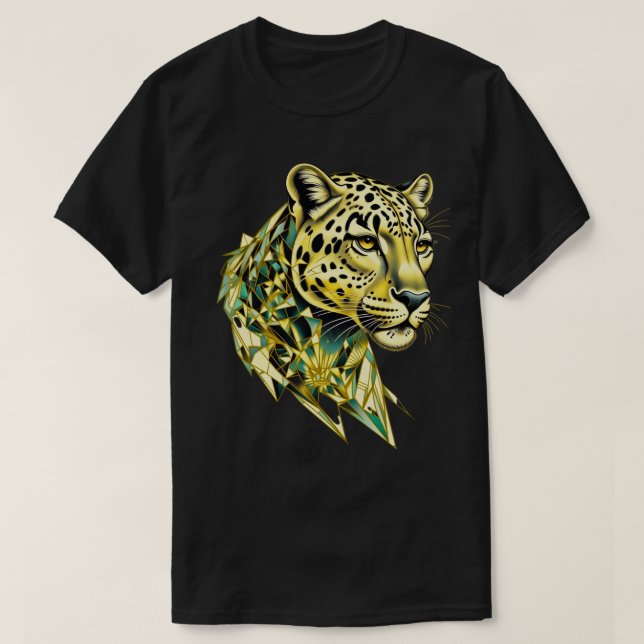 Camiseta Geometric Leopard Luxury Abstract Animal Art (Diseño del anverso)