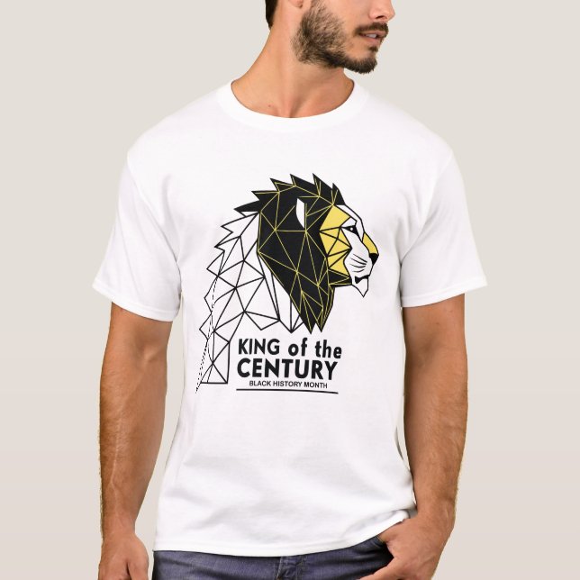 Camiseta Geometric Lion King of the Century Black History M (Anverso)