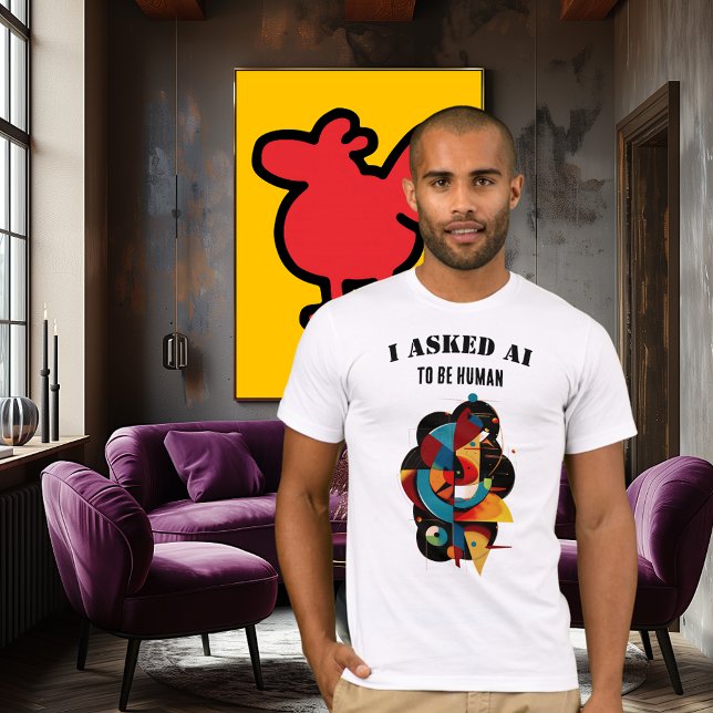 Camiseta Geometric Modern Art – Human Creativity Meets AI (Subido por el creador)