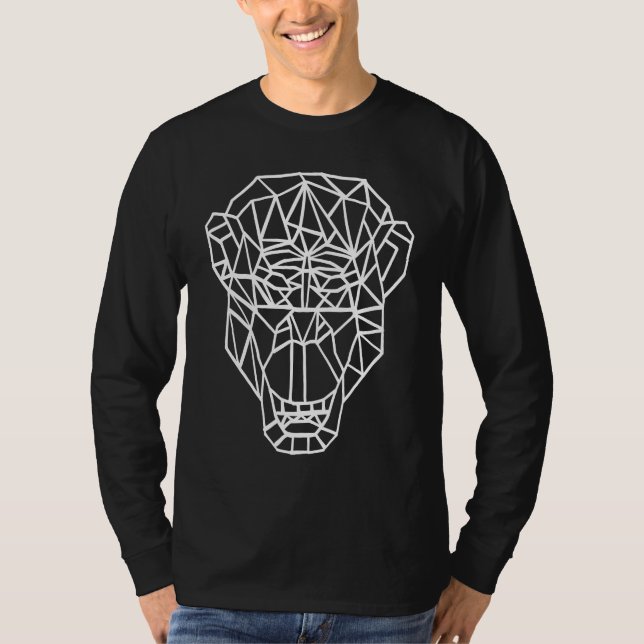CAMISETA GEOMETRIC MONKEY ILLUSTRATION GORILLA LOW POLY (Anverso)