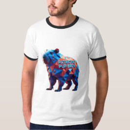 Camiseta Geometric 'Patriotic Pup Brew' Futuristic Tee