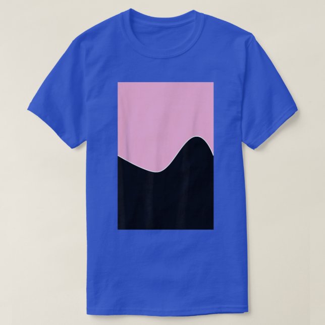 CAMISETA GEOMETRIC TWO TONE WAVE PATTERN COTTON CANDY PINK  (Diseño del anverso)