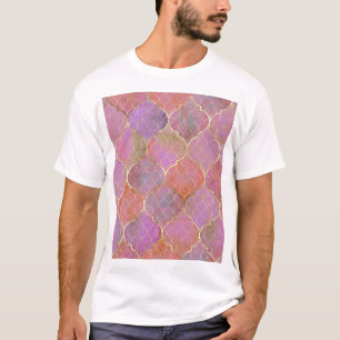Camiseta Geométrica abstracta: acuarela dorada marroquí