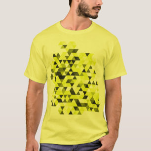 Camiseta geométrica amarilla del modelo de los