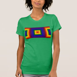 Camiseta geométrica de arco iris