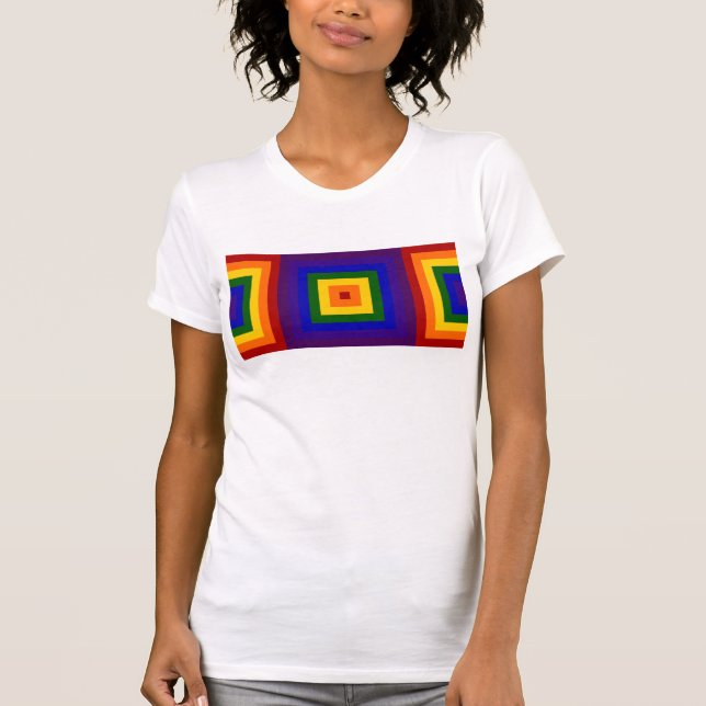 Camiseta geométrica de arco iris (Anverso)