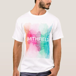 Camiseta Geométrica de la bandeja de pintura de color de a