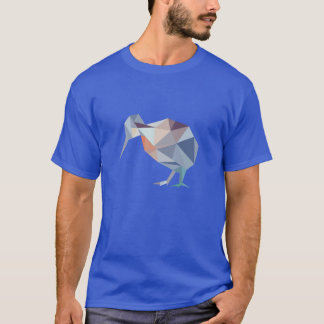 Camiseta geométrica del pájaro del kiwi de NZ